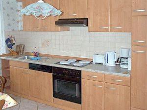 Kuchyň nebo kuchyňský kout v ubytování Ferienwohnung Wede