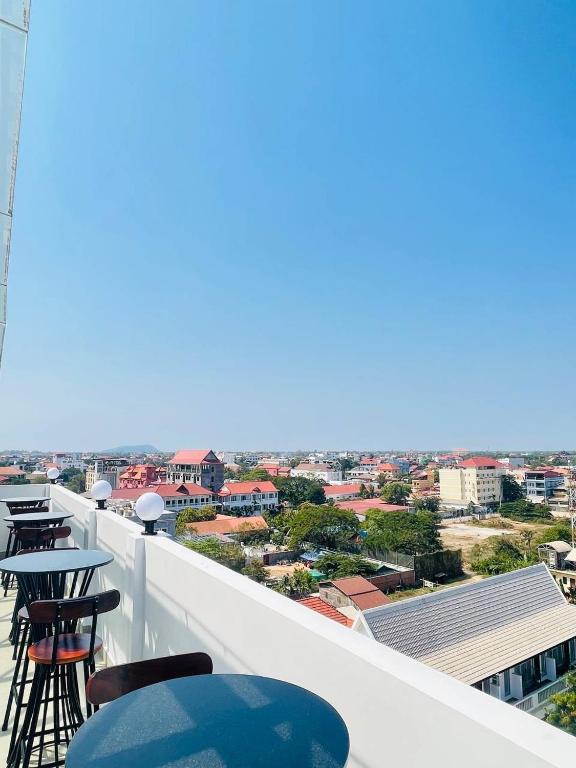 Balkón nebo terasa v ubytování Angkor Channary Hotel