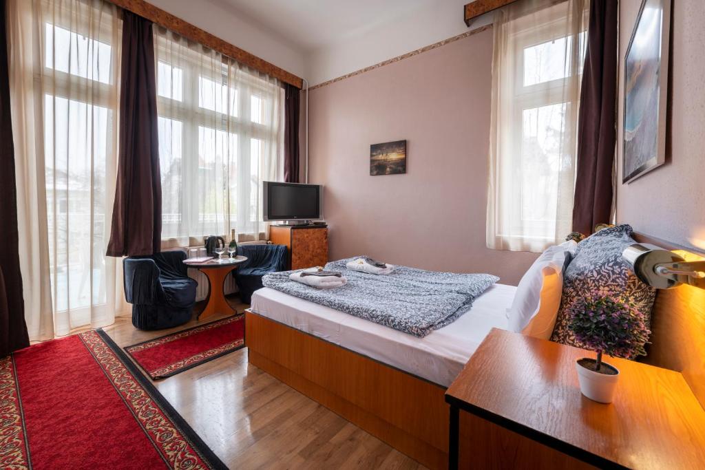 TV a/nebo společenská místnost v ubytování Hotel Kristal Gellért Hill