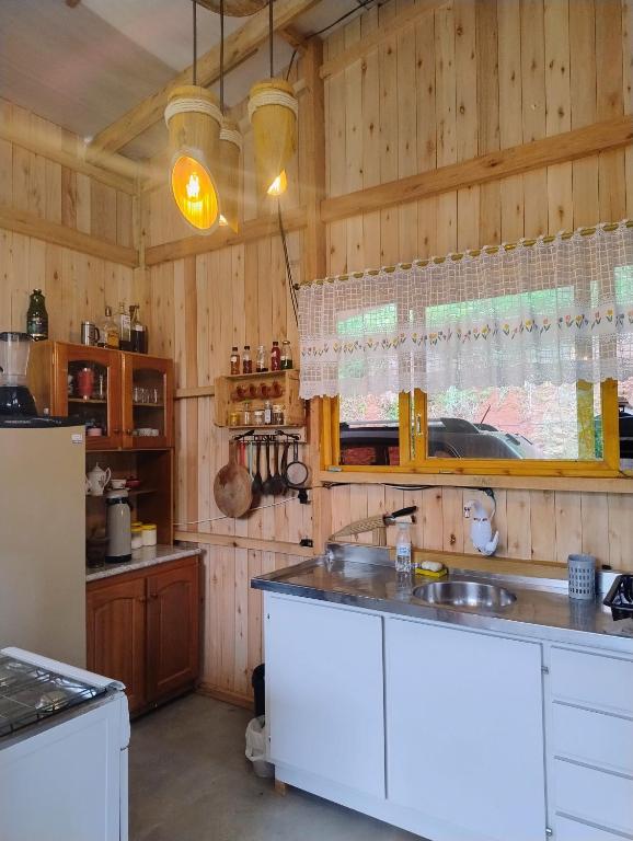 Kuchyň nebo kuchyňský kout v ubytování VillagePuhl