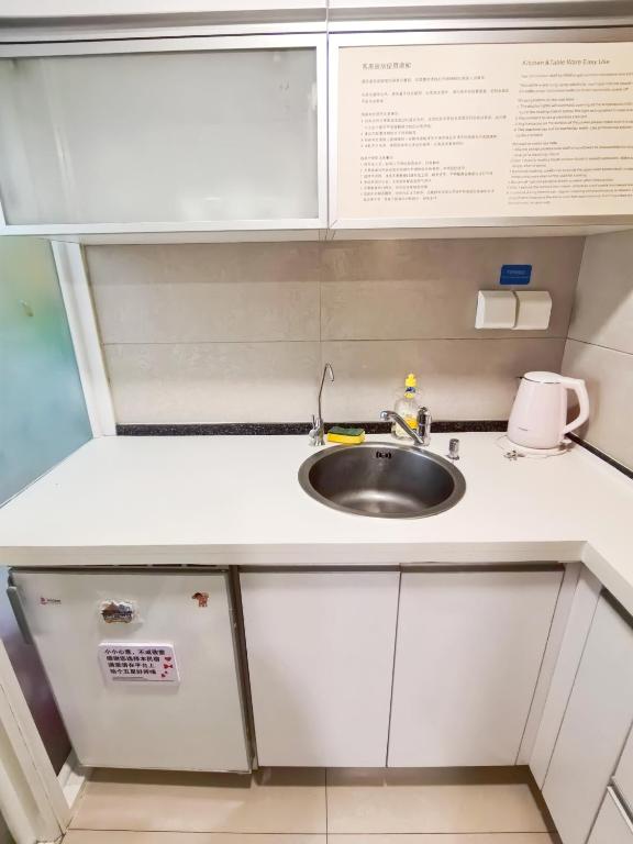 Dapur atau dapur kecil di 青岛旺莎主题民宿