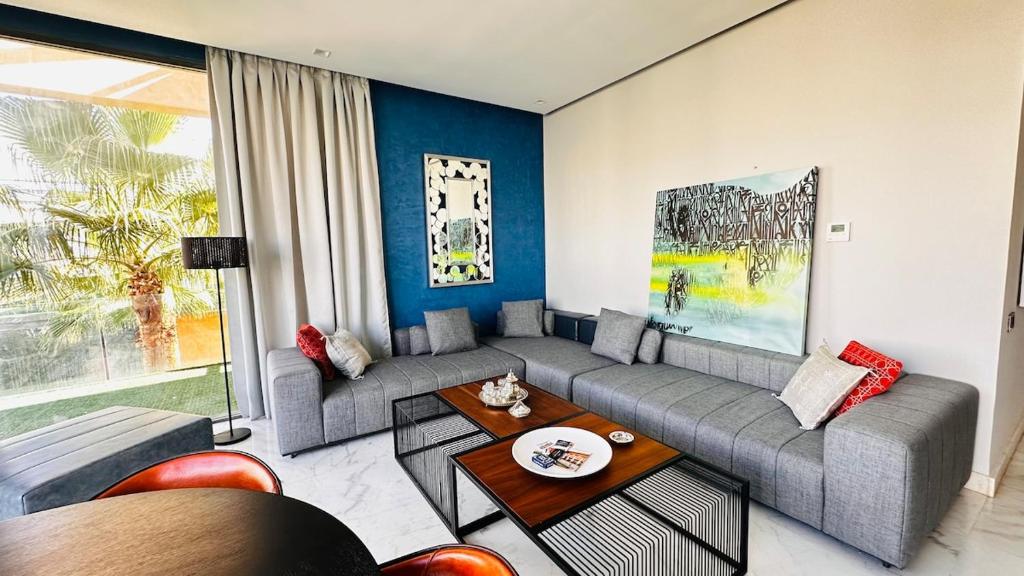 Posezení v ubytování Cozy appartement Marrakech