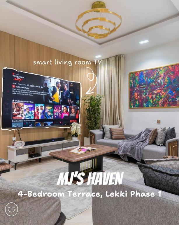 Μια τηλεόραση ή/και κέντρο ψυχαγωγίας στο MJ's HAVEN LEKKI-PHASE ONE