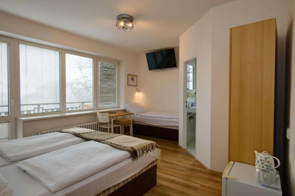 Postel nebo postele na pokoji v ubytování Wellness Vila Bohemia