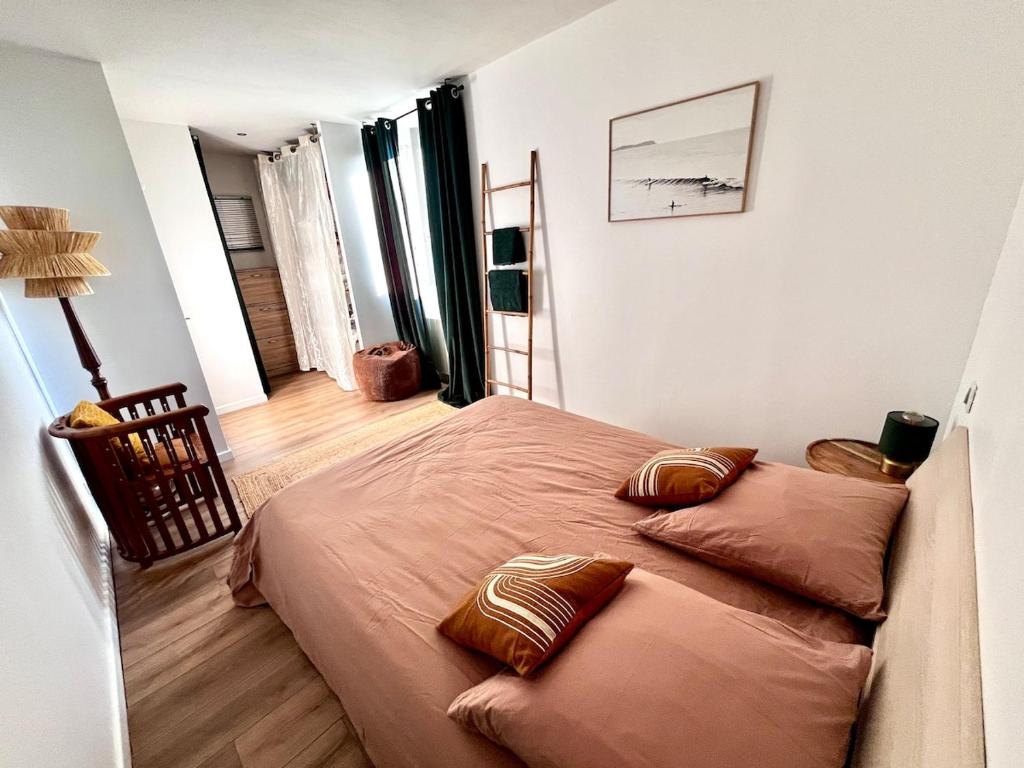 Posteľ alebo postele v izbe v ubytovaní Bel appartement, proche plages pour 4 personnes, 2 chambres