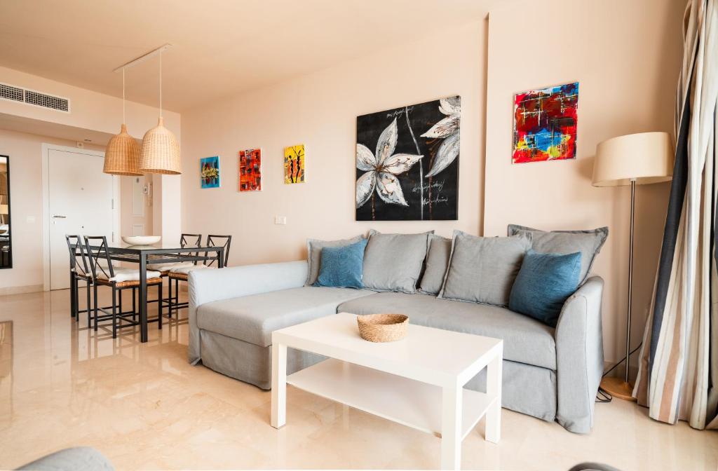 Posezení v ubytování Apartamento con impresionantes vistas al mar