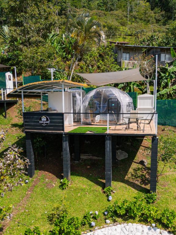 Zahrada ubytování Glamping Renacer Vistas Turrialba, Paris