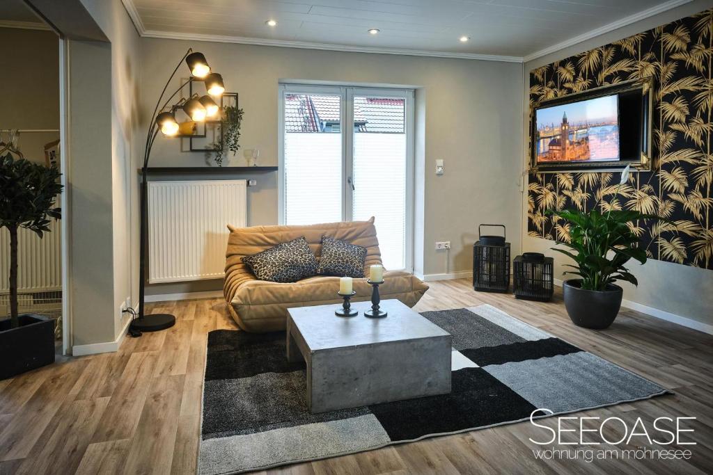 Posezení v ubytování Seeoase - Wohnung Am Möhnesee