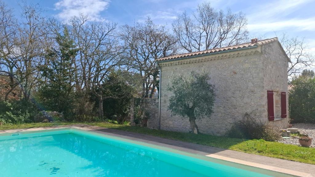 Bazén v ubytování Mazet provençal sous les chênes nebo v jeho okolí