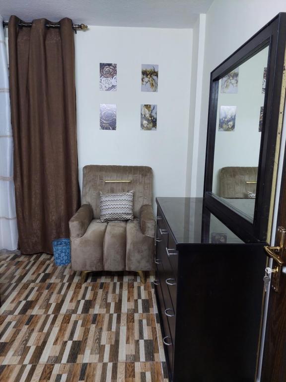 Postel nebo postele na pokoji v ubytování New zarqa