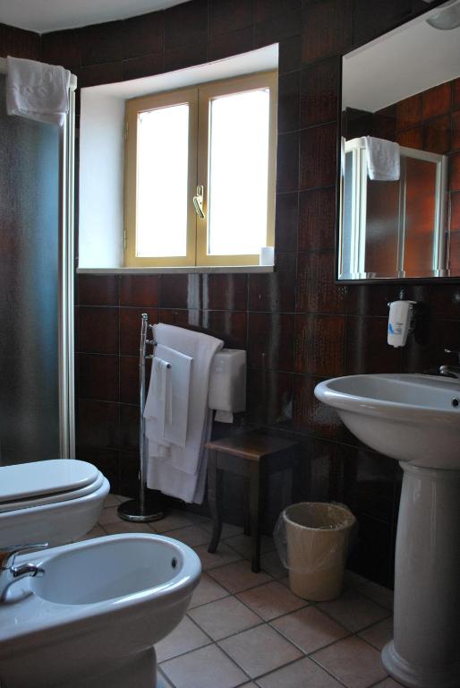 Koupelna v ubytování Hotel Tre Torri