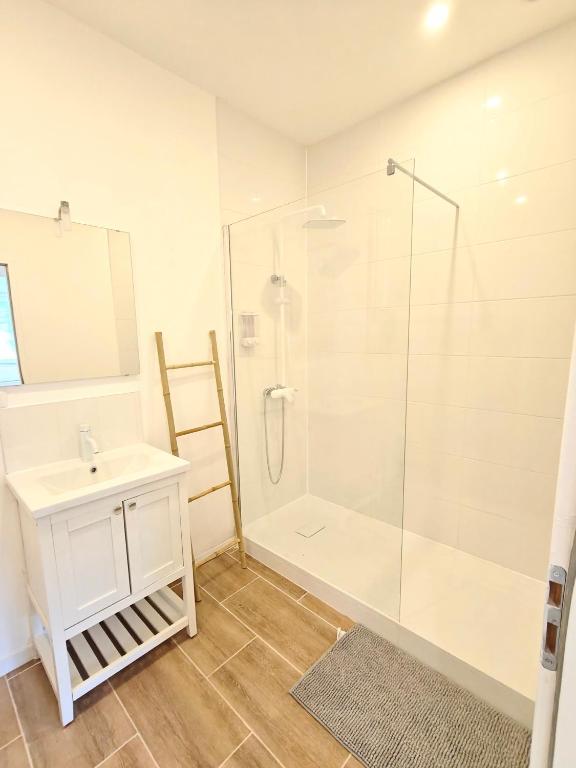 Koupelna v ubytování Studio tout confort Châtel Guyon