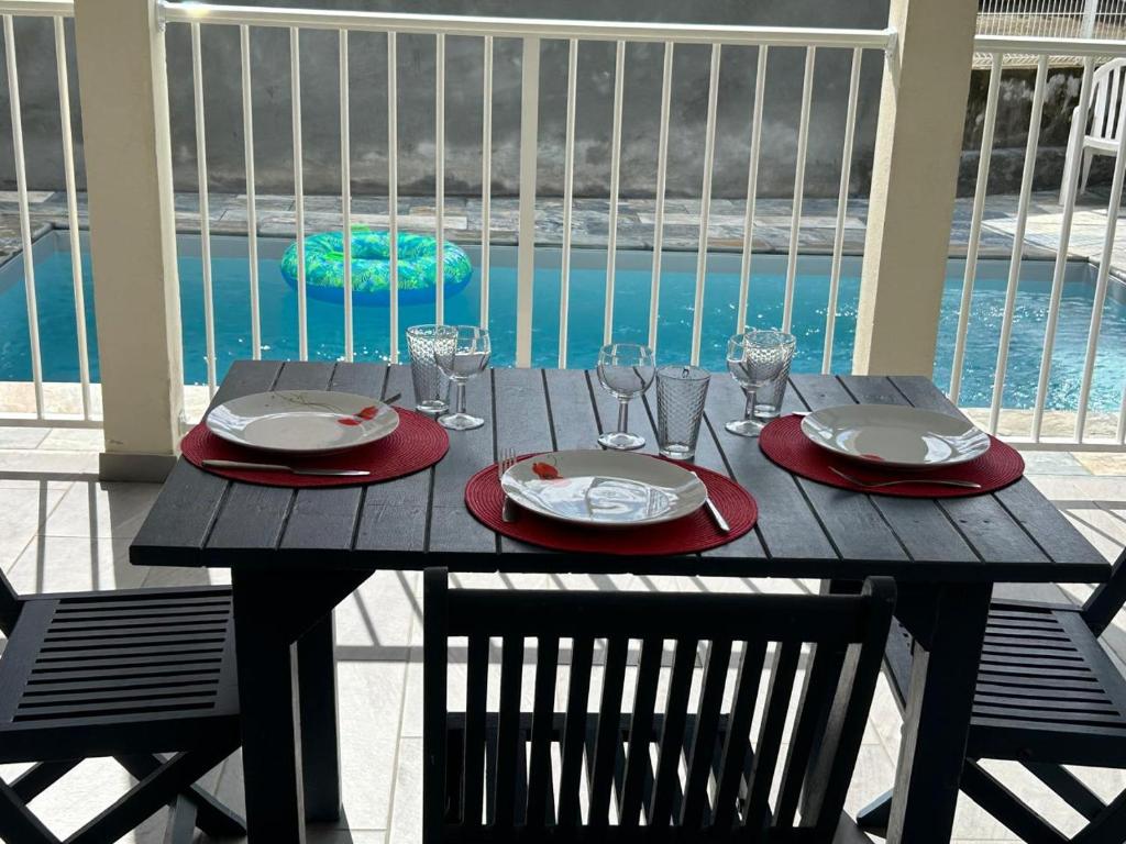 Bazén v ubytování Villa Palétuvier Ste Luce Martinique proche plage nebo v jeho okolí
