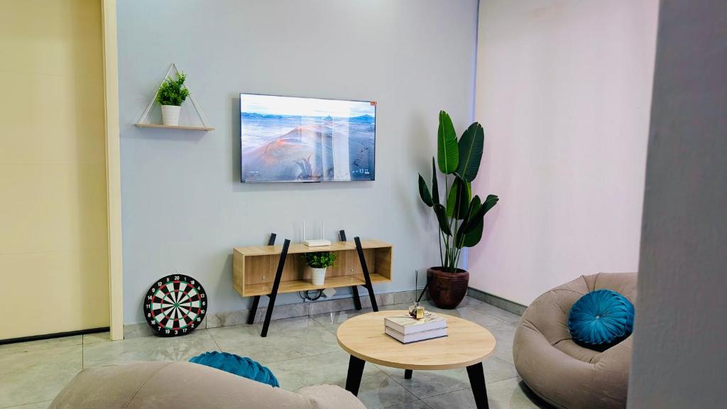 Posezení v ubytování Seven Space Coliving