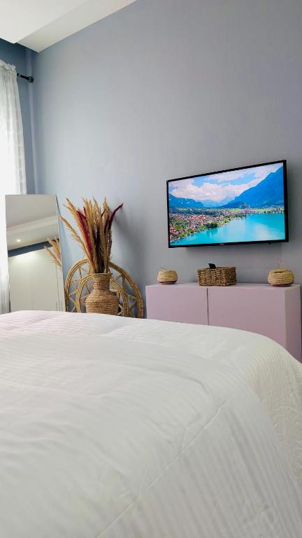 TV a/nebo společenská místnost v ubytování Seven Space Coliving