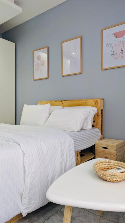 Postel nebo postele na pokoji v ubytování Seven Space Coliving