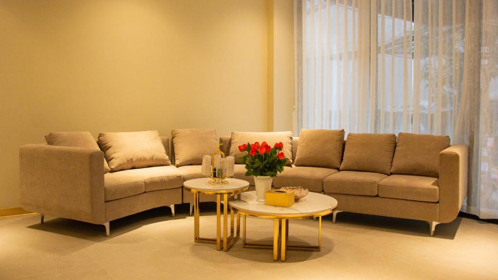 Posezení v ubytování Ping Diamond Hotel Hanoi