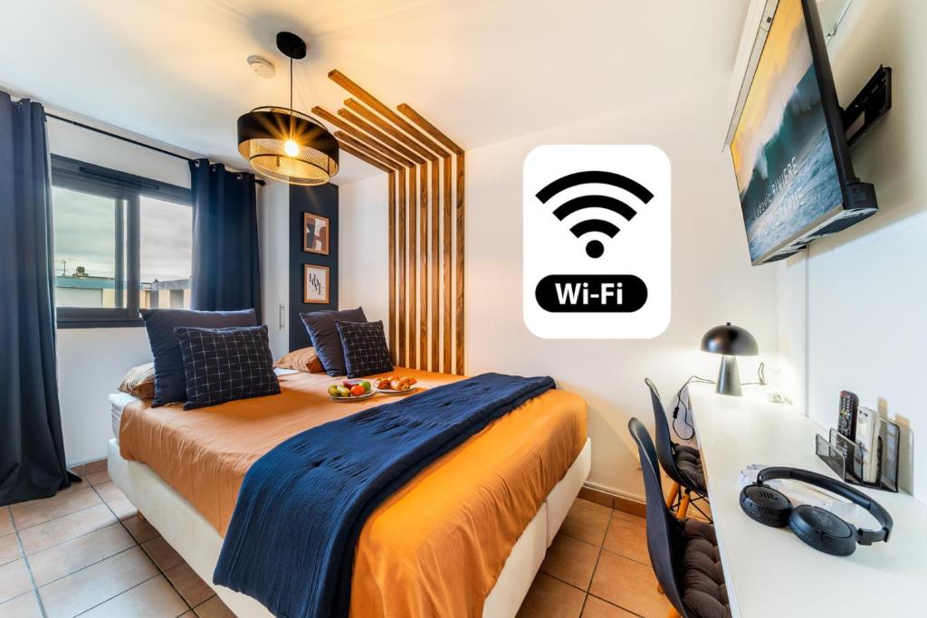 Postel nebo postele na pokoji v ubytování 1 Chambre 9 m2 en colocation avec 15 m2 partagés