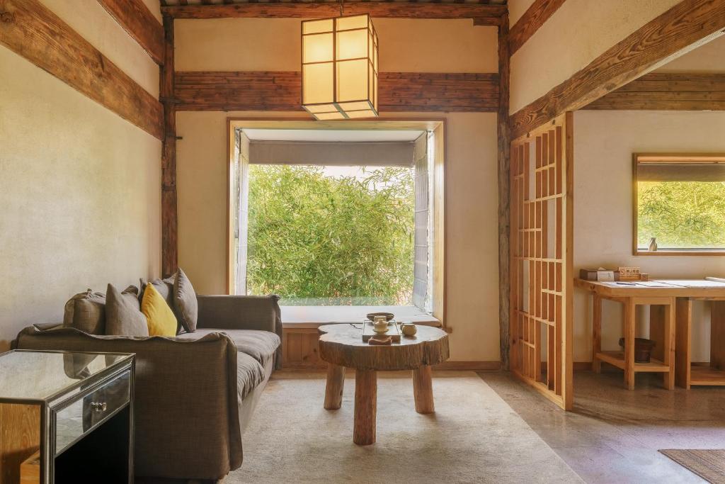 Posezení v ubytování Huangshan Shanshui Boutique Hotel Liyang Scenic Area