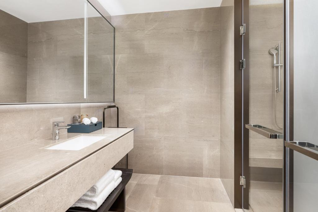 Koupelna v ubytování Jieyang Marriott Hotel