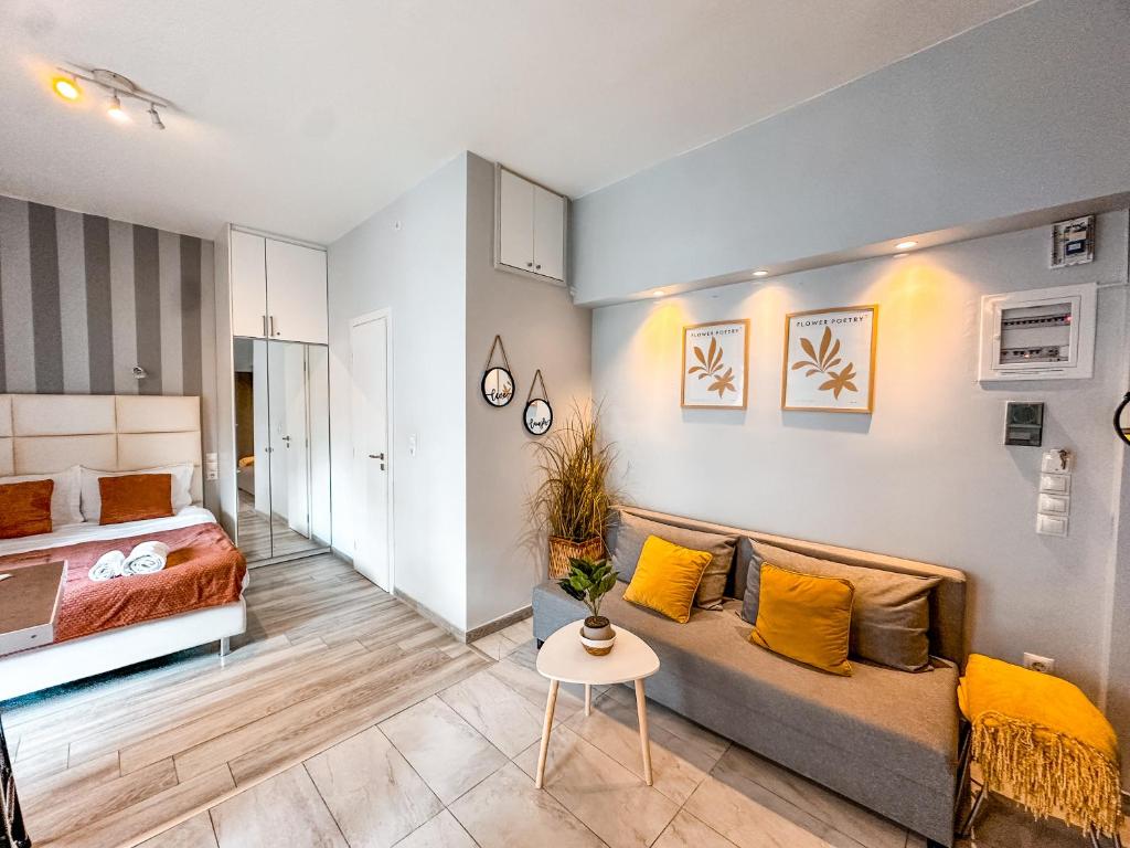 Posteľ alebo postele v izbe v ubytovaní Walk to Markets from a Cozy Studio by Cielo Homes