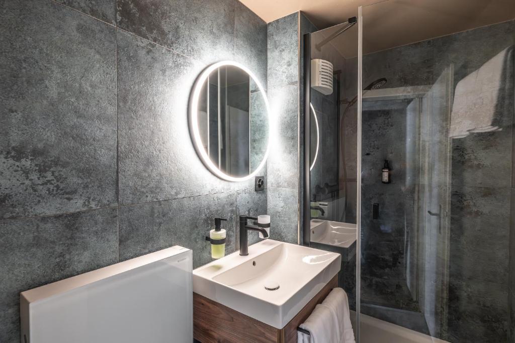 Koupelna v ubytování Hotel Jakob