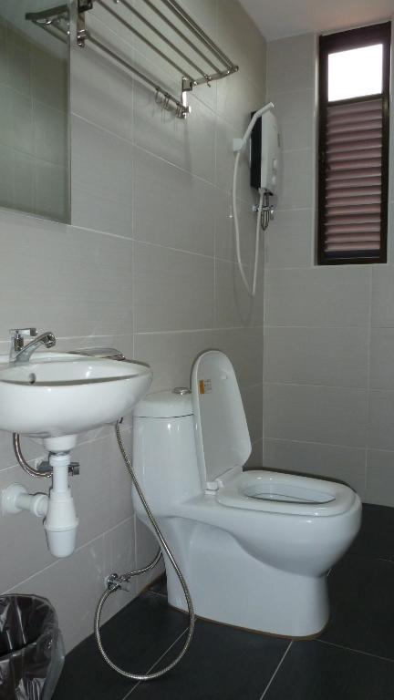 Koupelna v ubytování Hotel Hong