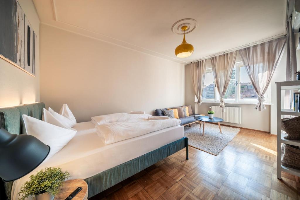 Ένα ή περισσότερα κρεβάτια σε δωμάτιο στο Apartment Domus