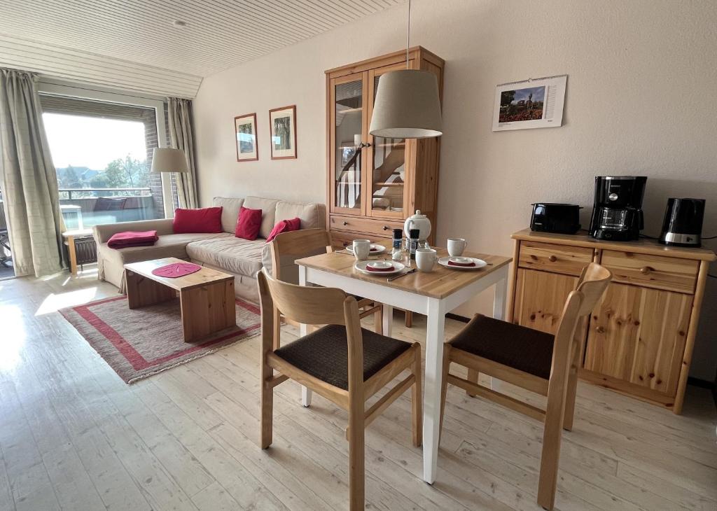 Χώρος καθιστικού στο Apartment Dangaster Oase , Danksteder Str 11