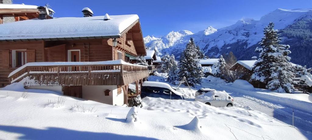Photo de la galerie de l'établissement Savoyard cottage with terrace on the snow front, à La Clusaz
