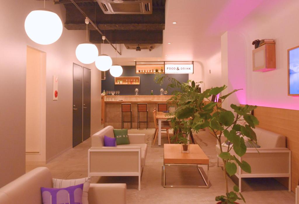 Posezení v ubytování &AND HOSTEL AKIHABARA