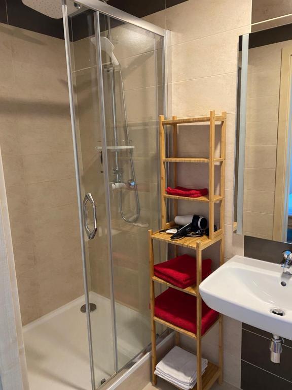 Koupelna v ubytování Penthouse mit Balkon in zentraler Lage in Pilsen