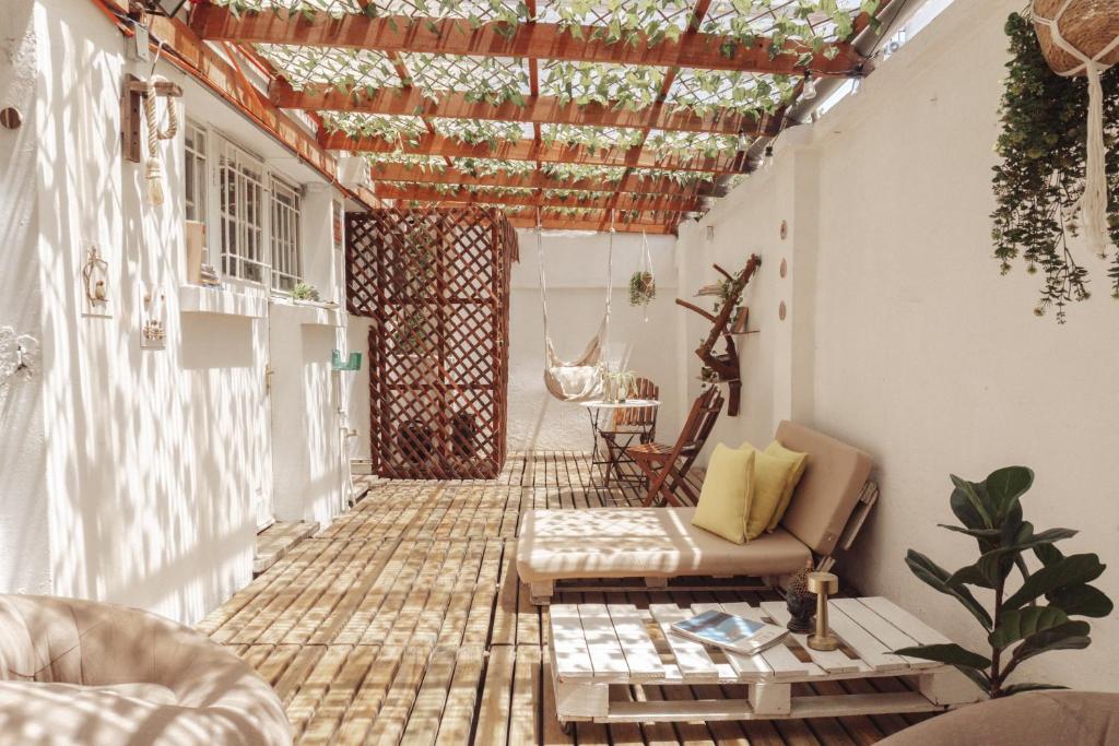 Posezení v ubytování Yogi hostels