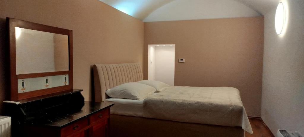 Postel nebo postele na pokoji v ubytování Statek Kloubek