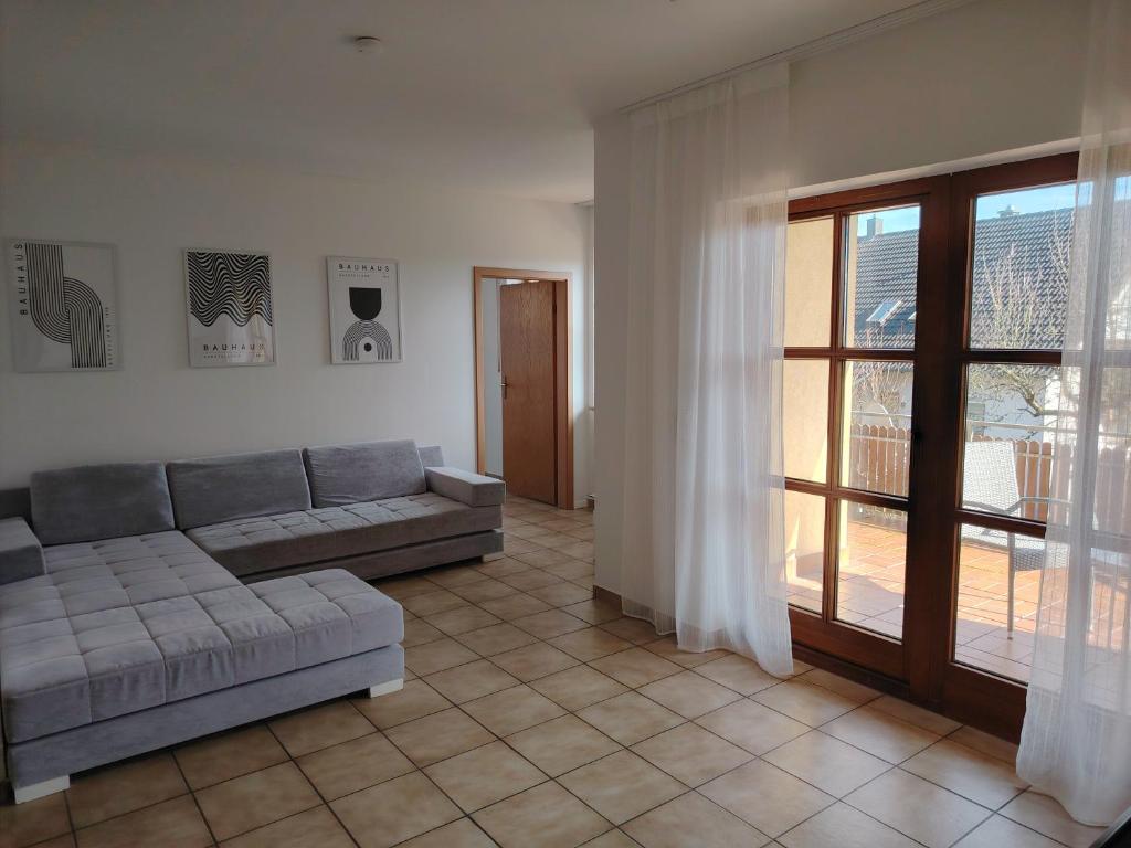 Postel nebo postele na pokoji v ubytování Gemütliche 100 qm Wohnung mit Balkon