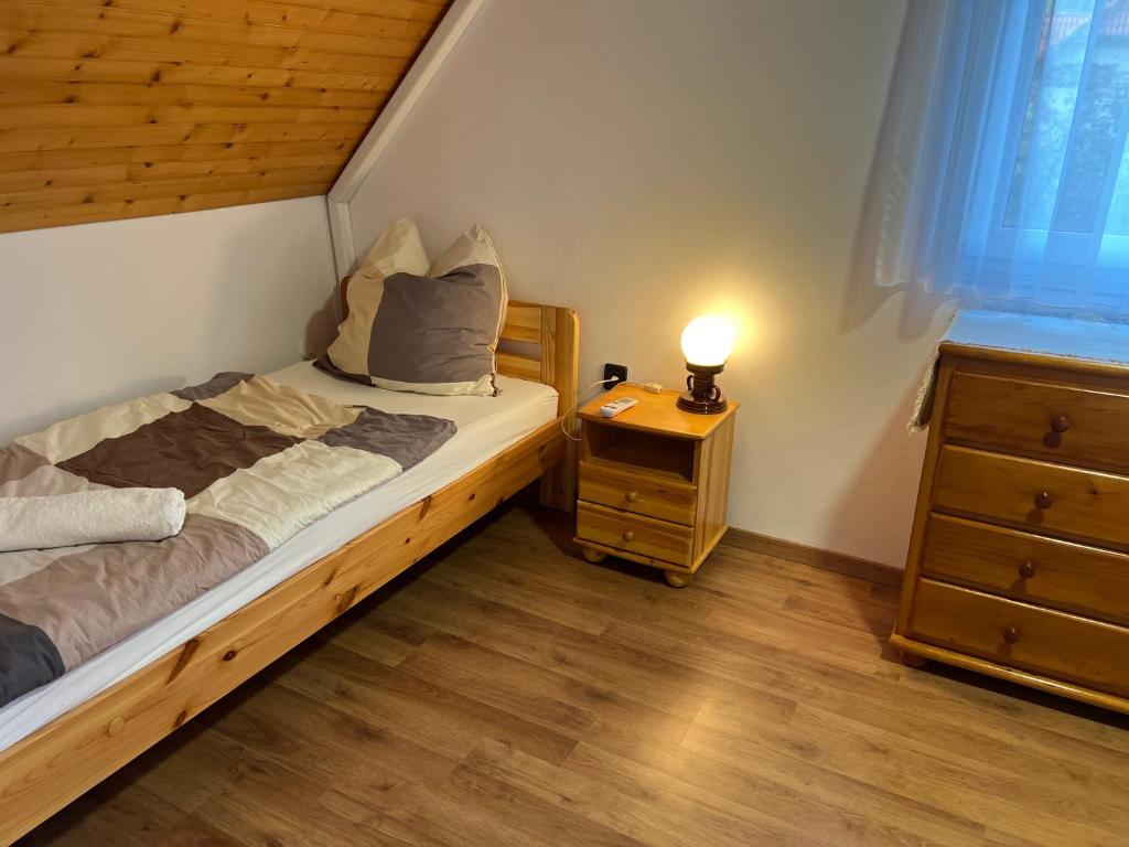 Posteľ alebo postele v izbe v ubytovaní Sophie-Haus, Sophie-ház