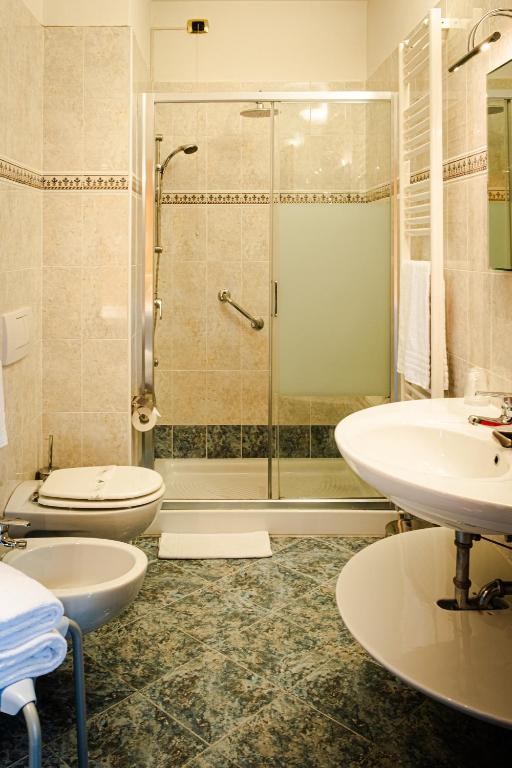 Koupelna v ubytování Hotel Sonenga