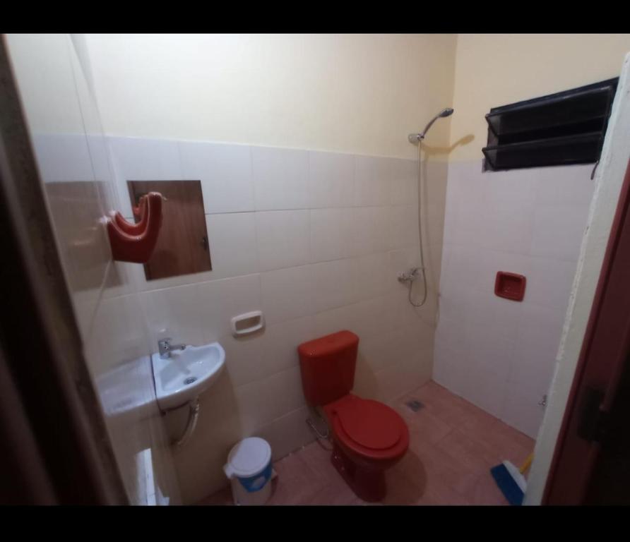 Koupelna v ubytování Monoambiente