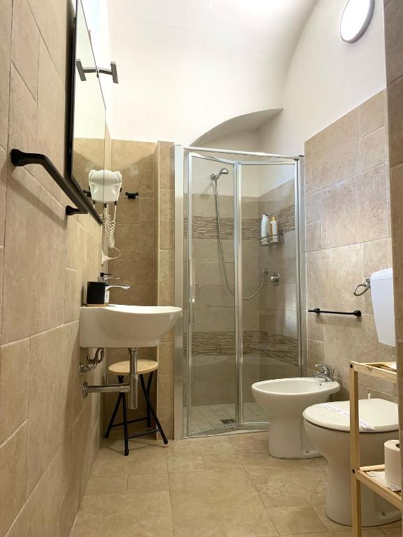 Koupelna v ubytování B&B Vinci