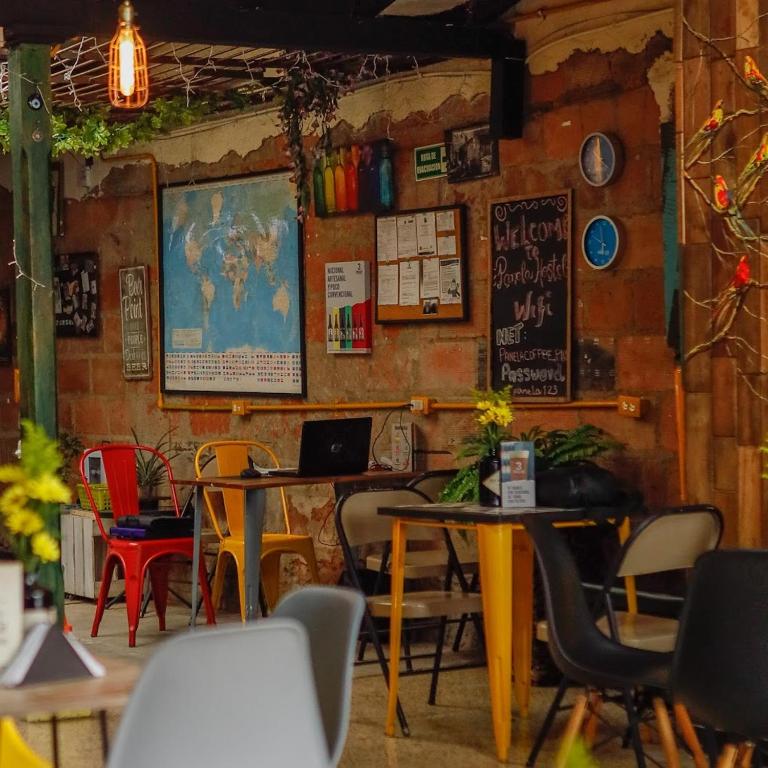 Restaurace v ubytování Canela Hostel Medellin