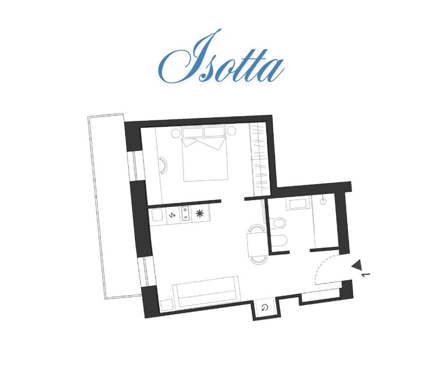 Půdorys ubytování Smart & Urban Suites - Corso51