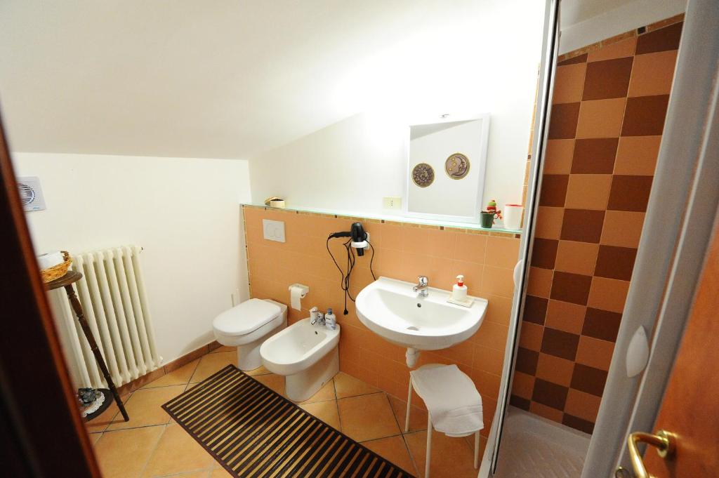 Koupelna v ubytování B&B Pizzo Cannicchio