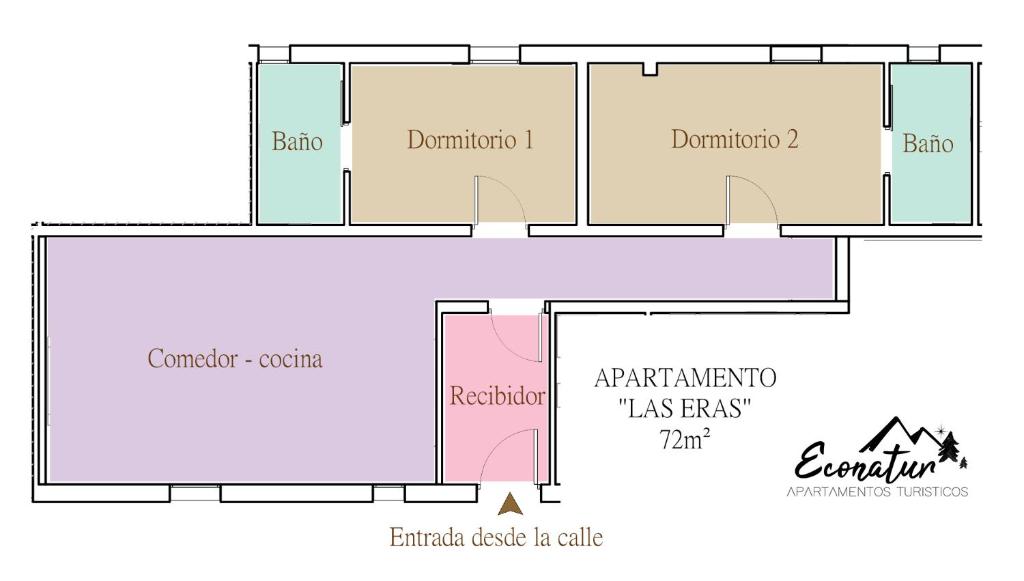 Půdorys ubytování Apartamentos Econatur
