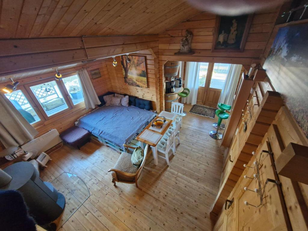 Χώρος καθιστικού στο Kleines Chalet im Vorfläming