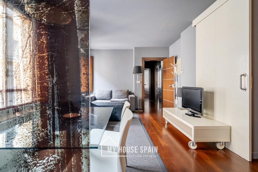 TV a/nebo společenská místnost v ubytování MyHouseSpain - Apartamentos Moros 41