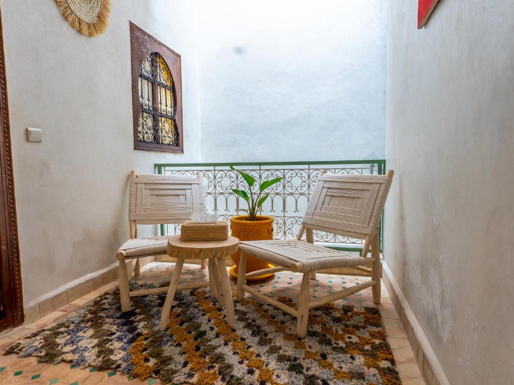 Posezení v ubytování Riad Dar Lamia