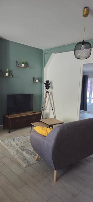 TV a/nebo společenská místnost v ubytování Le Cocon de Sens