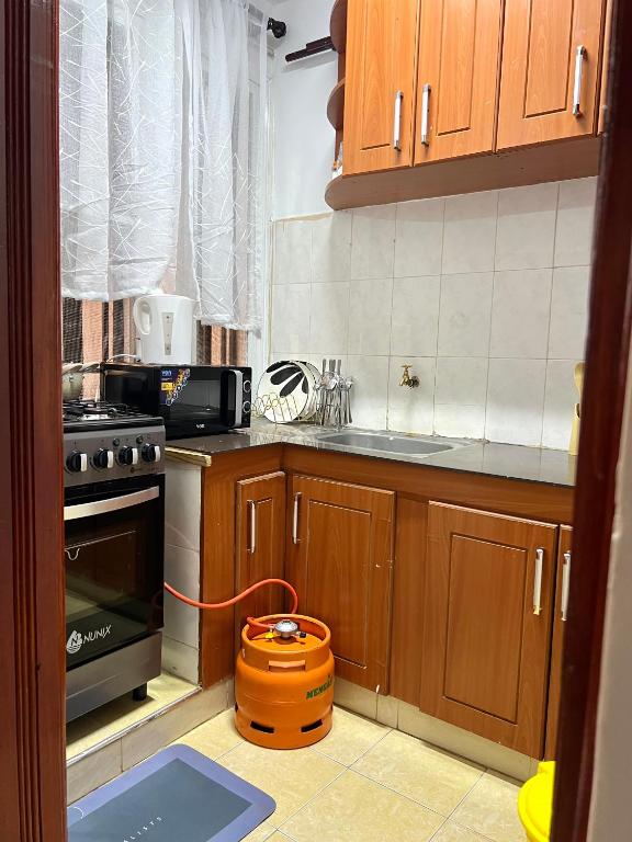Kuchyň nebo kuchyňský kout v ubytování Rustic 1br Milimani
