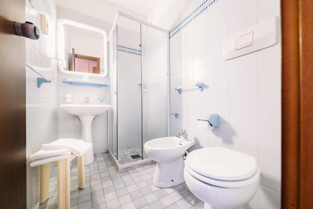 Koupelna v ubytování Hotel Rosmary