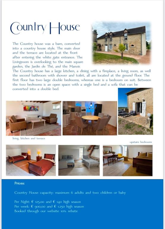 un collage de photos d'une maison dans l'établissement Gites Chateau Saintonge, à Le Chevain